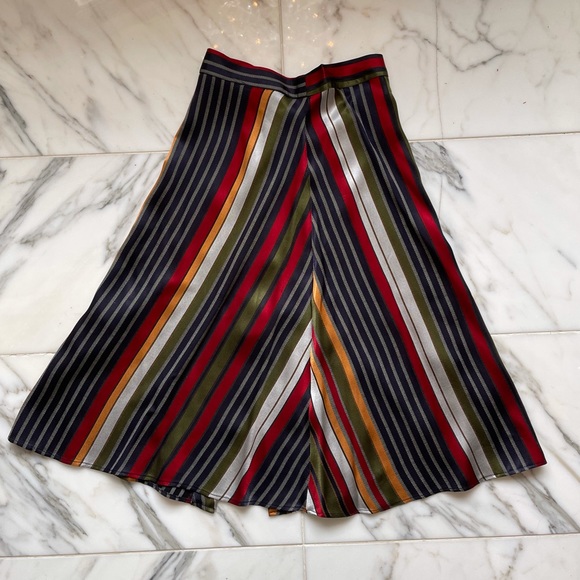 Zara Multi-Color Striped Midi Skirt - Picture 3 of 3